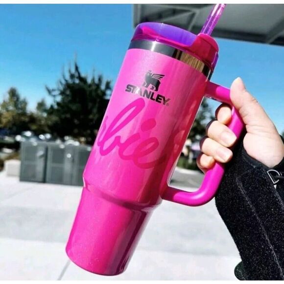 Stanley Cup Barbie Limited Edition 40 Oz Quencher In Hand - Picture 2 of 4